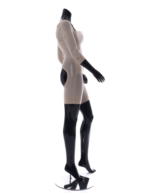 Model No.1625 Body shaper with sleeves, half Leg and derriere